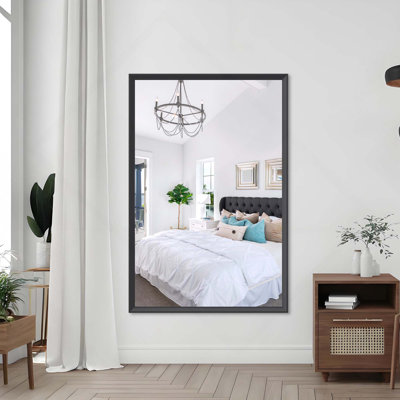 Oversized Vertical Or Horizontal Wall Mounted Modern Rectangle Bathroom Mirror With Aluminum Frame Decorative For Bathroom, Living Room, Bedroom