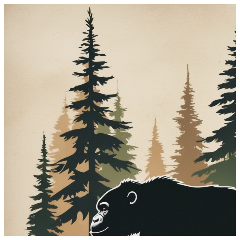Black Bear In Forest Blankets, 50in W x 60in H