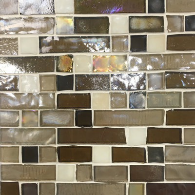 Luxe 1" x 13" Cast Glass Random Mosaic Wall Tile