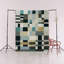 Blue-Black Themed Line Mixed Geometric Shape Patterned Modern Decorative Rug-1147008581