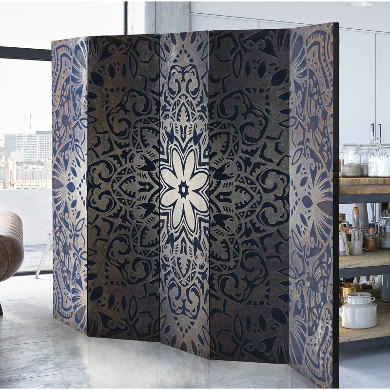 Jasmine Solid Wood Folding Room Divider, 5