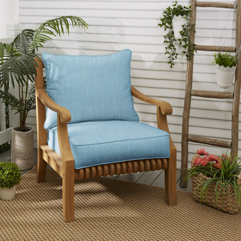 Indoor/Outdoor Sunbrella Seat/Back Cushion, 5" H X 23.5" W x 23" D