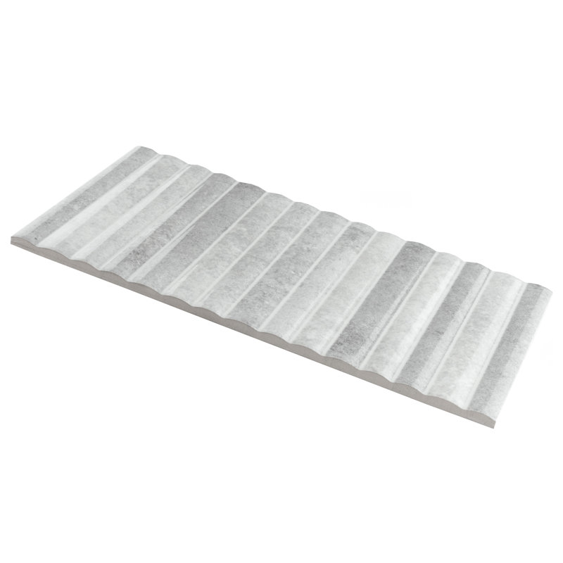 Rubik 5.88" x 11.75" Ceramic Patterned Tile, White