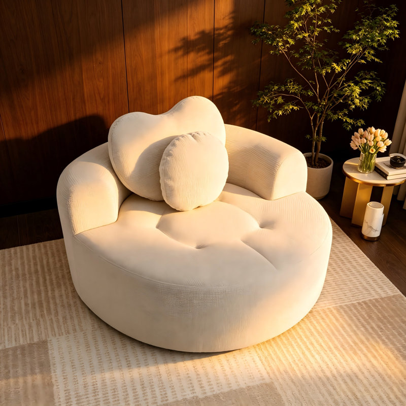 Canapé-lit rond, Beige