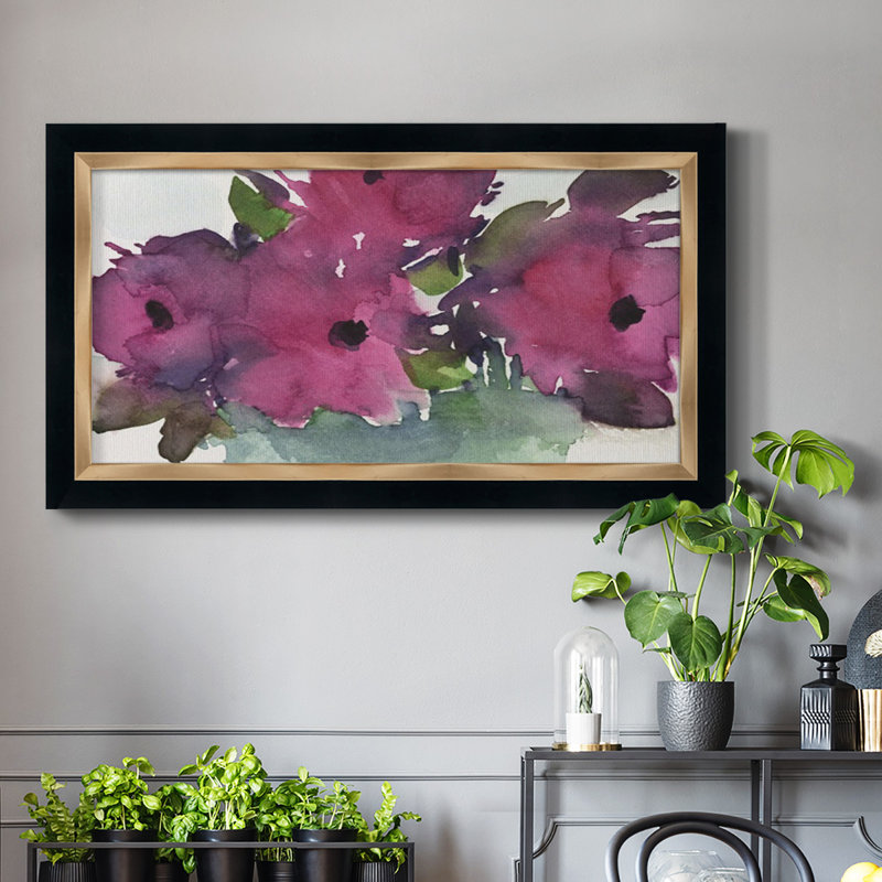 " Floral Pretty II ", 29" H x 53" W x 1" D