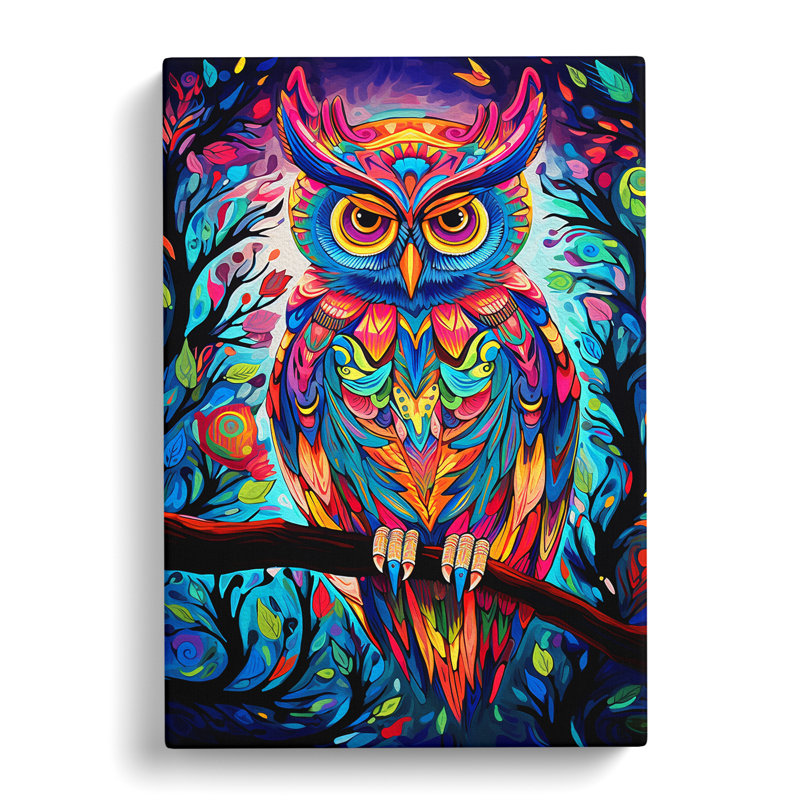 Owl Pop No.3 - Wrapped Canvas, 76cm H x 50cm W x 3cm D