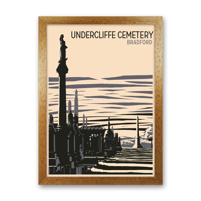Undercliffe Cemetery Portrait Copy by Richard O'Neill - Print, 34cm H x 25cm W x 3cm D, Brown Framed