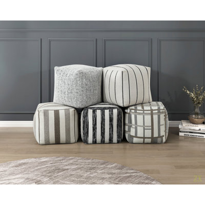 Pouf carré moderne en tissu jacquard, repose-pieds antidérapant, fauteuil à billes, repose-pieds 1pc