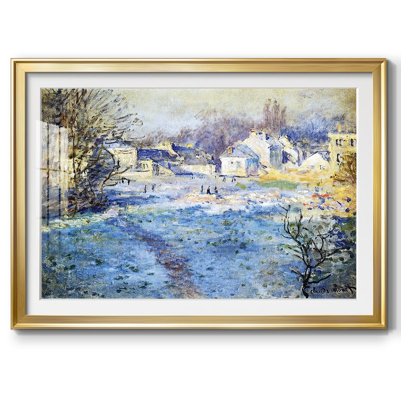 " White Frost, 1875 ", Gold, 15" H x 21" W x 1.5" D