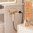 Aullville Vanity Desk with Sliding Mirror and LED Lights & Charging Station with Stool-747567057