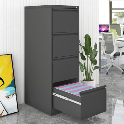 4 Drawer Vertical File Cabinet With Lock