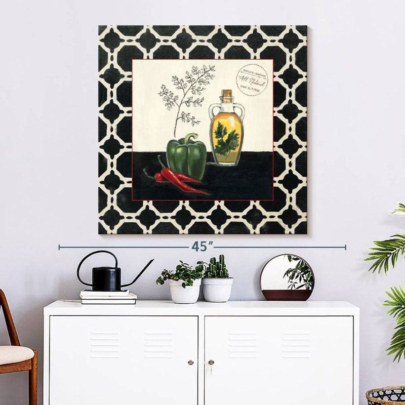 Yarlin Parsley And Peppers, 33" H x 33" W