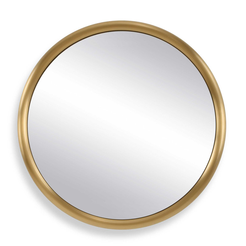 Kacey Modern Brass Round Mirror