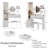 Makeup Vanity Desk with LED Mirror, Stool, and Multiple Charging Ports for Modern Convenience-1614878102