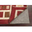 Tapis décoratif en laine noué à la main de conception unique 6 pi 7 po x 8 pi 3 po noué à la main New Age Gabbeh rouge/crème/brun