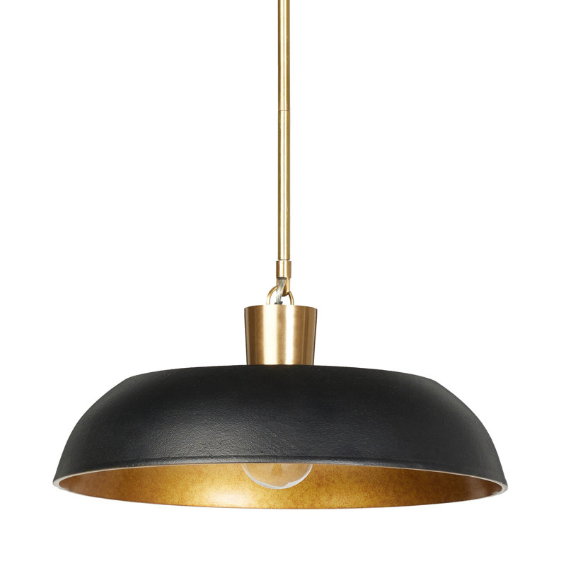 Walton Pendant-White Aluminum Enamel, Black
