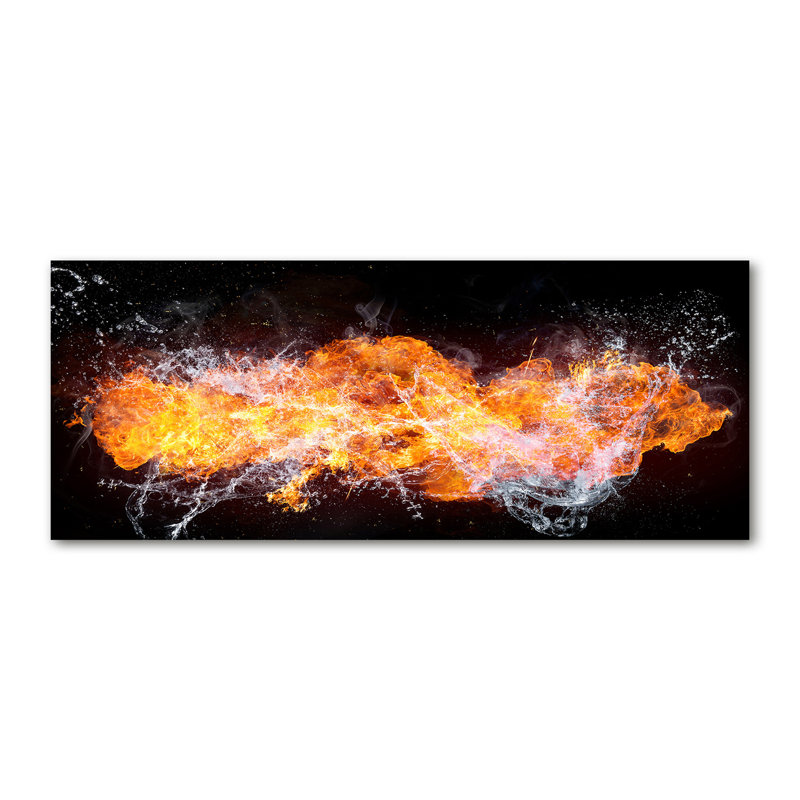 Fire Versus Water - No Frame Print on Canvas