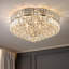 Luminaire en cristal 11 lumières à ventouse ronde et moderne, 11,6 pouces de diamètre, réglable en hauteur