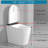 Yingze 23" Compact Smart Bidet Toilet | Auto Flush, LED Night Light, Heated Seat, Warm Air Dryer, White