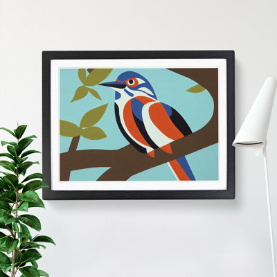 Kingfisher Bird Abstract Vol.2 - Framed Print