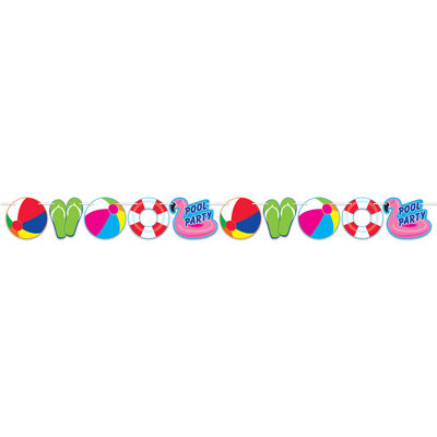 Pool Party Streamer - Pack of 12