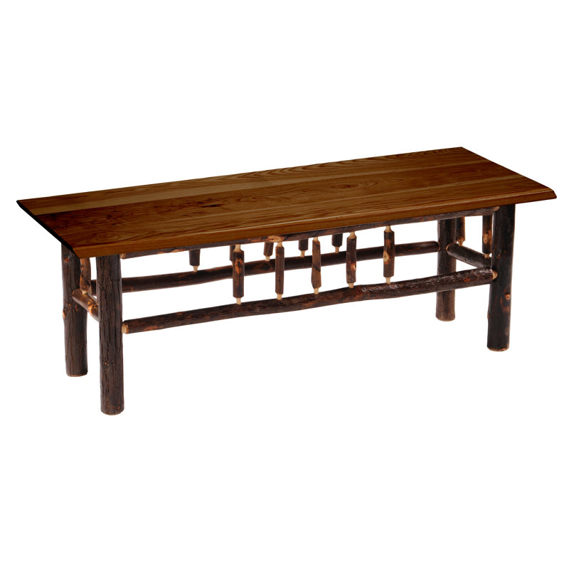 Hickory Solid Wood Bench, 4-foot, Espresso