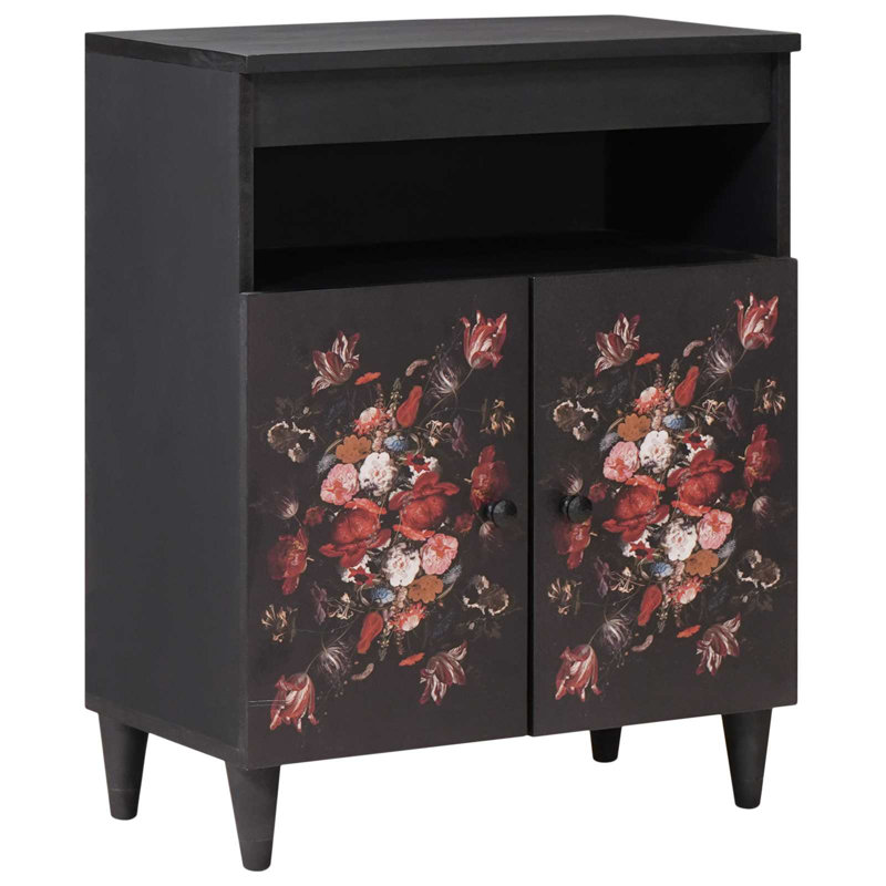 Solid Wood Rectangle Accent Cabinet