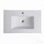 30 po * 18,5 po. Plateau de meuble-lavabo en céramique avec trou unique, vasque rectangulaire encastrée, blanc brillant