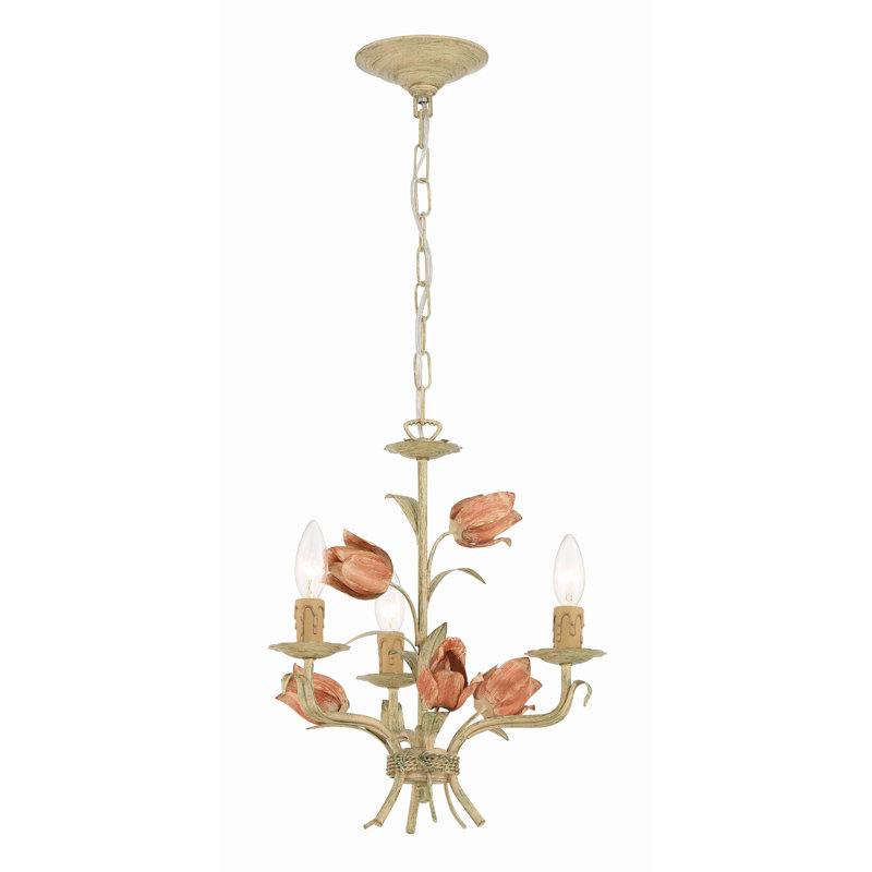 Malaki Dimmable Classic / Traditional Chandelier, Sage, 3