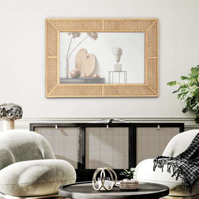 Bannoncourt Rattan Frame Rectangle Wall Mirror