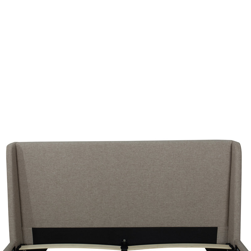 Zoey Upholstered Wingback Bed, Queen
