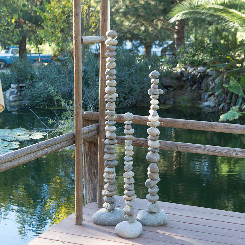 Rock Cairn Tower, 48" H x 8" W x 10" D