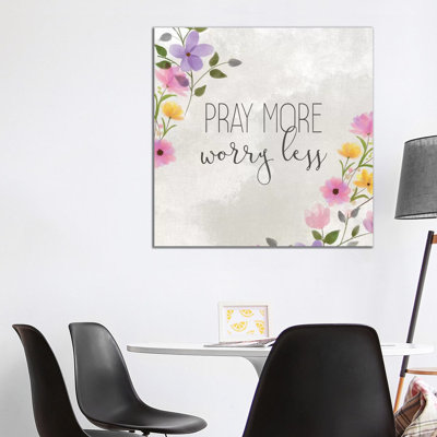 Pray More by Kimberly Allen - Wrapped Canvas Gallery-Wrapped Canvas Giclée