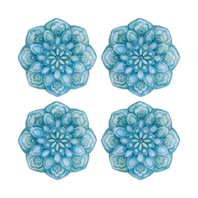 4-Piece Jewel Medallion 8" Melamine Plate