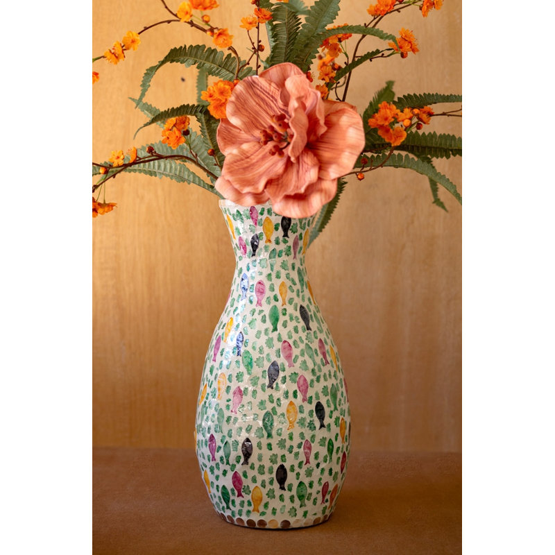 Vase en bambou filé avec coquille de Capiz DÉTAIL # 10