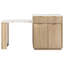 Îlot de cuisine cannelé 82,6 po avec table de salle à manger extensible pour 4 à 6 personnes, table d'îlot de cuisine avec prise de courant, table de cuisine avec rangement double, 2 tiroirs et 2 tablettes ouvertes latérales-131147957