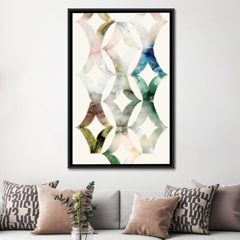 «Morocgraphic II», reproduction sur toile, Toile encadrée noire, Pas de tapis, H 26 po x l 18 po x P 1,5 po