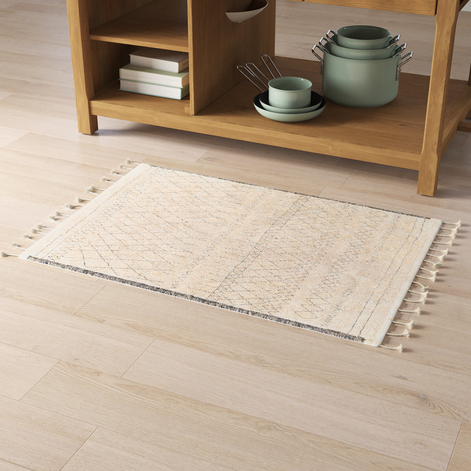 Clover Hand-Woven Moroccan Rug, Rectangle 2'6" x 4'