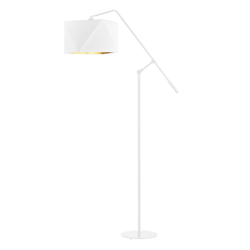Nashville 170cm Reading Floor Lamp, White, White 