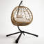 Solvane Wicker & Stretch Fabric Hanging Egg Chair With Stand Swing With Cushion-79995143