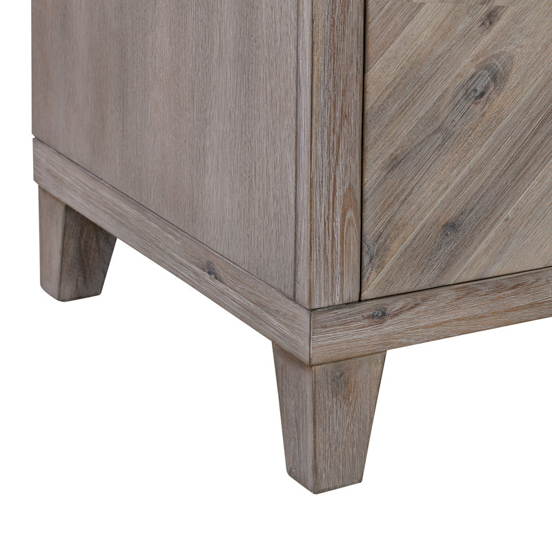 Lit plateforme en bois massif Tristian, Grand