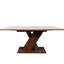 Table de salle à manger moderne en noyer, en forme de X, 71,34 x 34,19 x 28,86