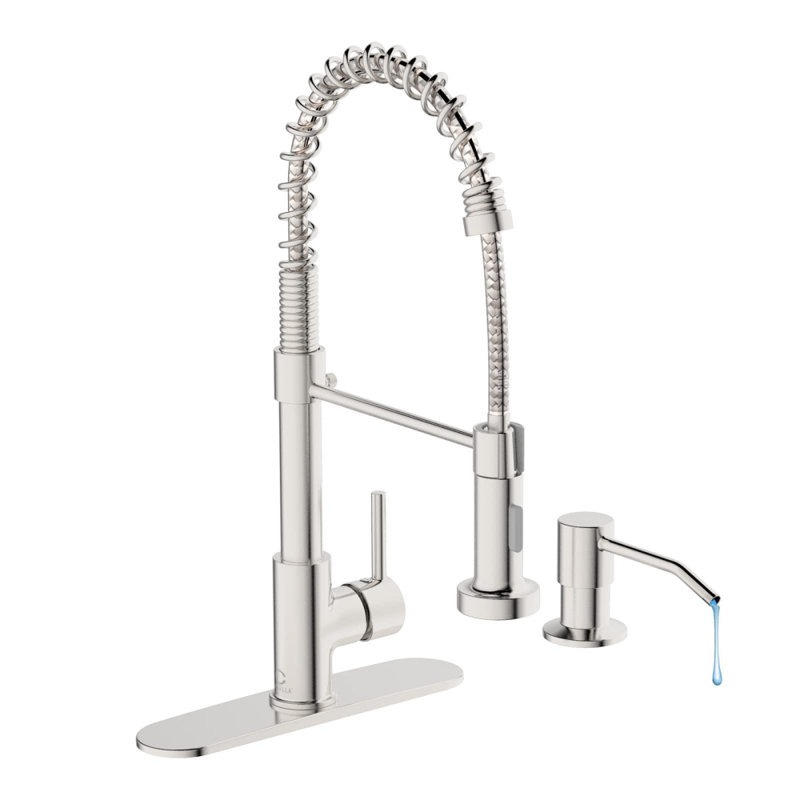 XWSI Pull Down Touch Kitchen Faucet with Soap Dispenser