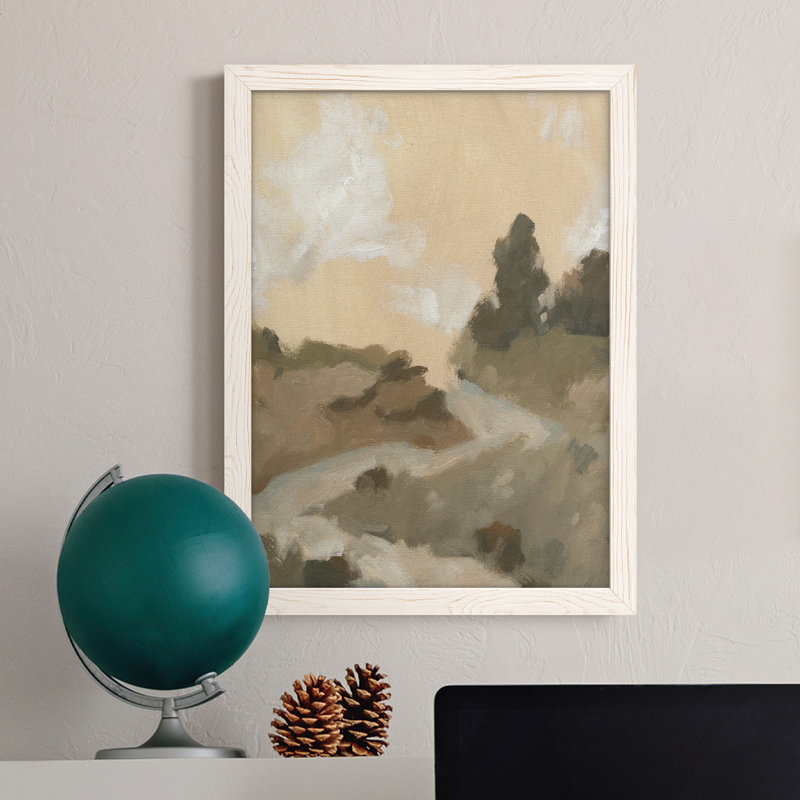 Hillside Walking Path I - Peinture sur toile encadrée, Blanc, H 38 po x l 28 po x P 1 po