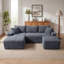 Canapé d'angle en forme de U Cloud de 240 cm (94-1/2 po), canapé modulable à assise profonde avec fonction de couchage, aucun assemblage requis pour le salon et la chambre à coucher-1074084338-1074084345-1074084346