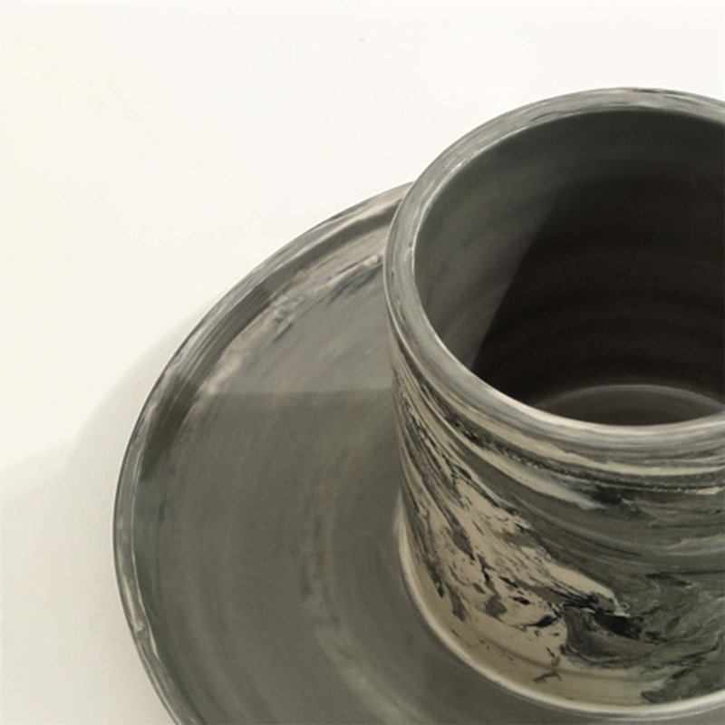 Porte-couverts en carbone fabriqué à la main avec repose-cuillère - Organisateur de cuisine élégant et pratique pour les maisons modernes