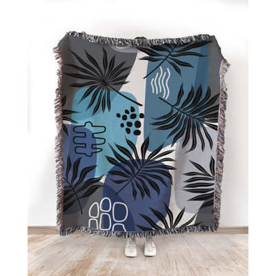 Tropical Palm Leaves Throw