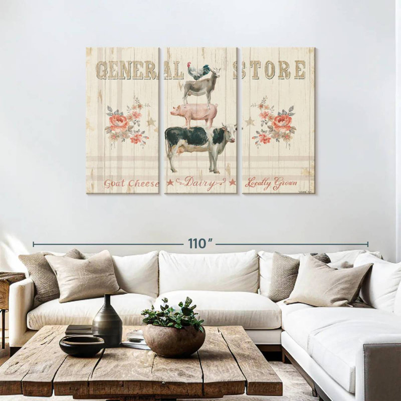 Kema Farm Patchwork I Wall Sign, 48" H x 74" W