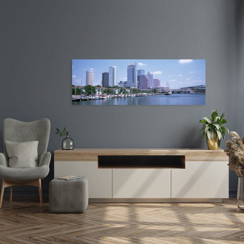 Skyline Garrison Channel Marina Tampa FL USA by Craig C. Sheumaker - Wrapped Canvas Panoramic Print, 40.64 cm H x 121.92 cm W