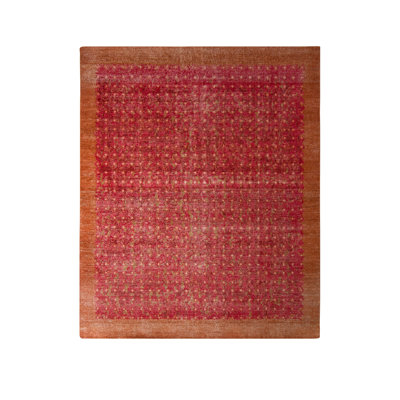 Classic Modern Tribal Rug Red Brown Medallion Pattern By Rug & Kilim